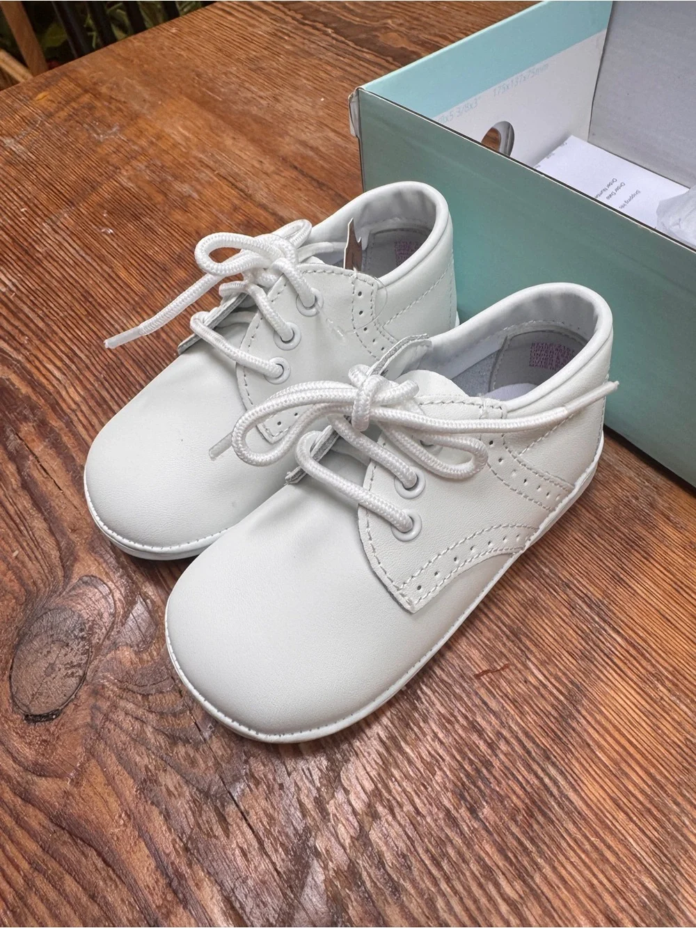 Angel White Lace-Up Baby Walker Shoes